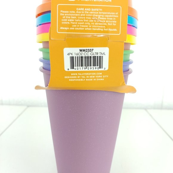 TAL Color-Changing To-Go Hot Cups 4 Pack 16oz Reusable Eco-Friendly New - Picture 3 of 6